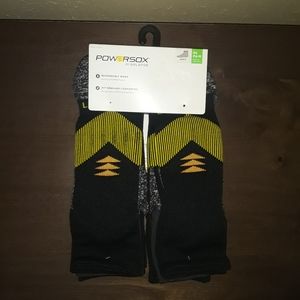 NEW Black Green Gold POWERSOX Cushioning Sport Ankle Socks 6 PACK Men Size 6-12